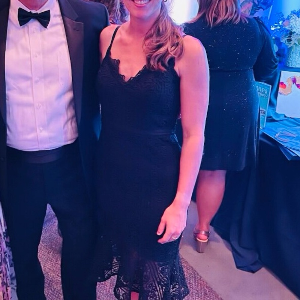 GUESS black lace cocktail dress, worn once for a work event